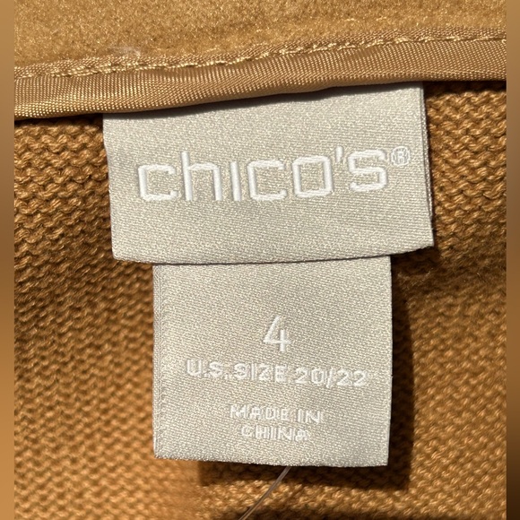 NWT CHICO’S s4 (20) camel topcoat/long line sweater Gorgeous & classic staple! - Picture 4 of 7